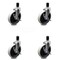 Service Caster 5 Inch Thermoplastic Wheel 1-3/5 Inch Expanding Stem Caster with Brakes, 4PK SCC-EX05S510-TPRS-SLB-134-4 - alternate 1